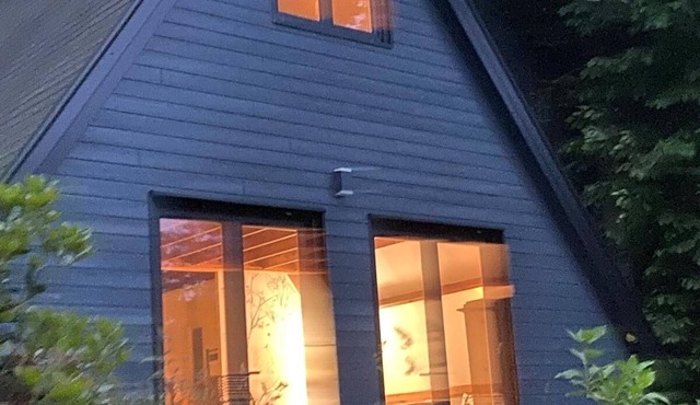 Between land and sea, an unusual cottage in a rural setting