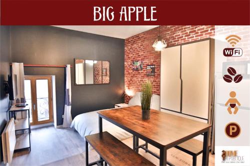 Big Apple - Studio paisible - parking gratuit - 2 personnes - Village Vaux 3 minutes Auxerre