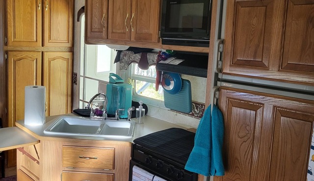 Big, cozy camper for 8 in quiet and beautiful Willow, AK with AC and hot tub.
