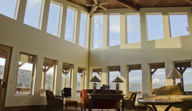 Big Diamond Ranch Luxury home with mountain views and a river running through