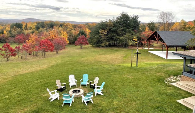Big House with Pickle Ball Court under a Wedding Pavilion