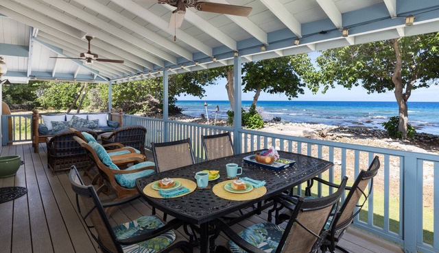 Big Island Blue Makai - Rare Oceanfront 2 BR in Puako, Turtles and Sunsets!