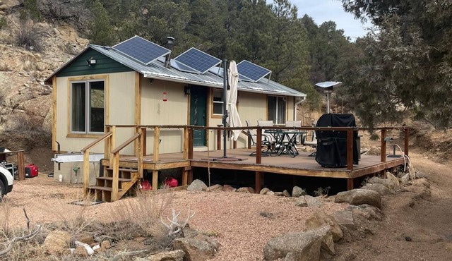 Big Tiny in the Sangres Mountains Off-grid location with lot's of charm!