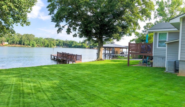 Big Water Sunset Views with Dock & Lawn!