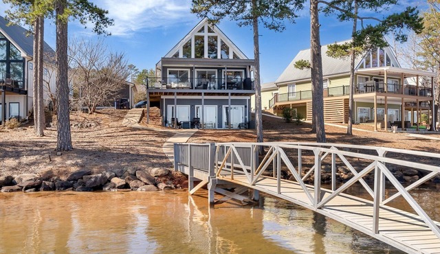 BIG WATER VIEWS from this waterfront home on Lake Keowee. Close to Clemson.