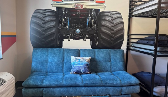 Bigfoot Monster Truck Suite with kitchenette and onsite activities