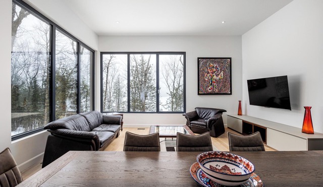 Bijou sur le Lac - 4 bdr., 3 1/2 bath, Spa, Steam, dog, lake front 3,000 sq.ft