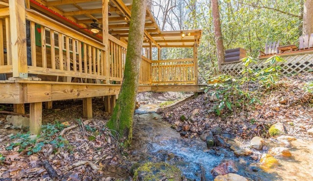 Black Bear Creek Cabin | Downtown Helen | Creek Front | Fire Pit | Board Games