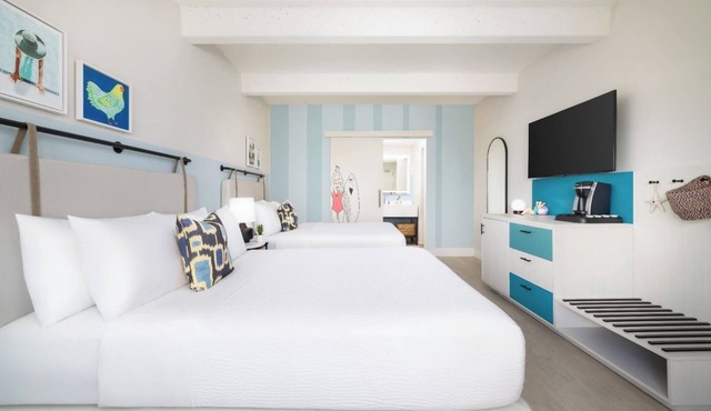 Blue Flamingo Key West | Three Island View Rooms w/2 Queen Beds