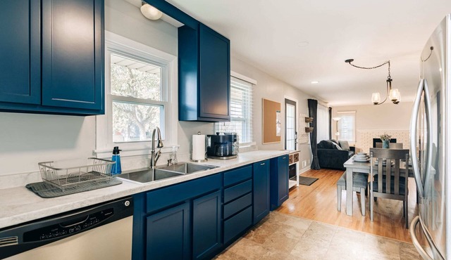Blue Kitchen Bliss in Bustling Minneapolis