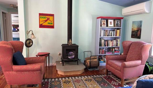 Blue Lake House - Enjoy the glow and warmth of a wood stove