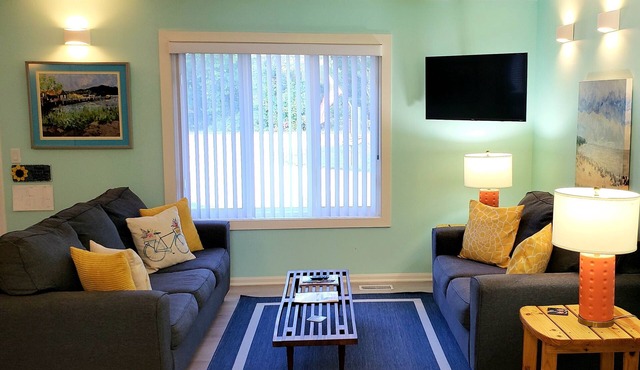 Blueberry Cotg, Saugatuck. Walk downtown. Clean, crisp, colorful, convenient.