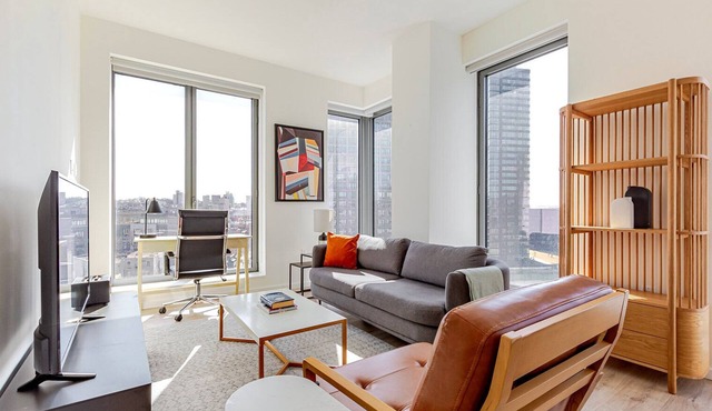 Blueground | Clinton Hill, pool, gym & AC, nr park