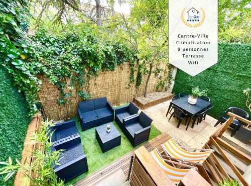 BnGo I Maison Mimosa I Jardin, 3 chambres, 9 personnes