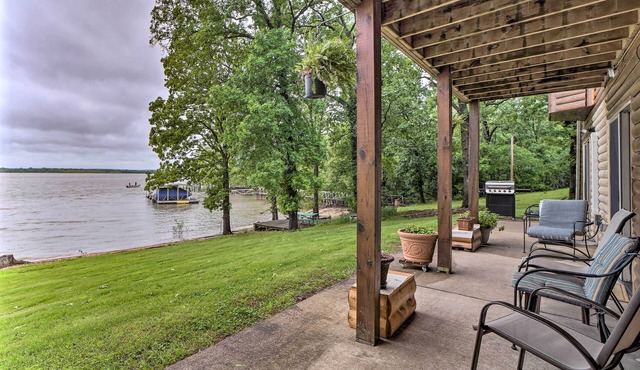 Boat Dock & Fire Pit: 'Sunset Cove' Lakefront Gem