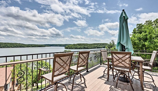 Boat Dock & Kayaks: Luxury Lake of the Ozarks Home