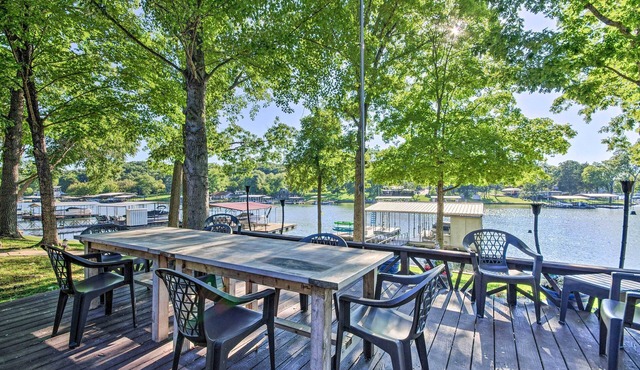 Boat Dock + Slides: Lakefront Gravois Mills Home