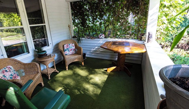 Bohemian 3-bedroom house with private yard in charming neighborhood