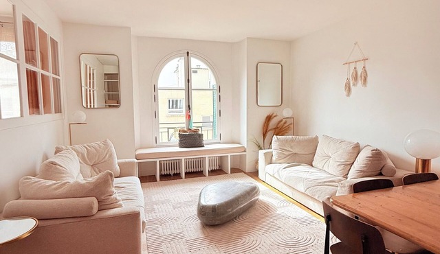 Boho-chic cocoon in Neuilly-sur-Seine.