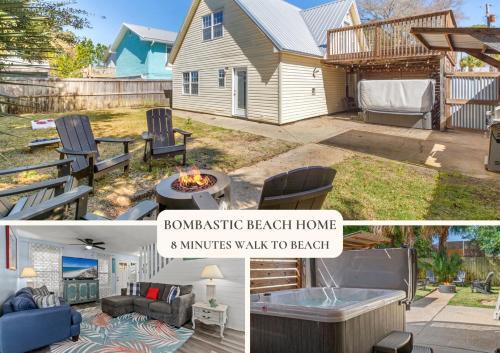Bombastic Beach Home, HOT TUB, 8min WALK to Beach