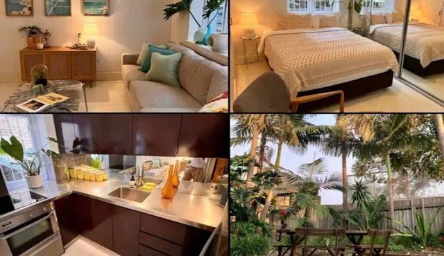 Bondi Beach w backyard and garden