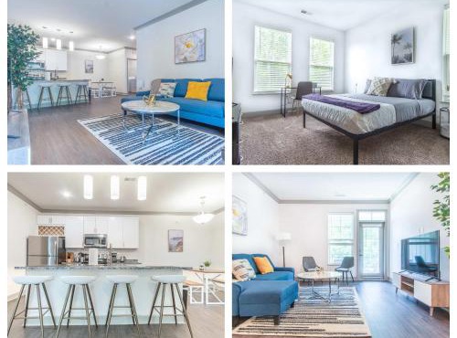 Boulevard Stays Stylish 3BR Getaway Pool Gym Access & Free Parking