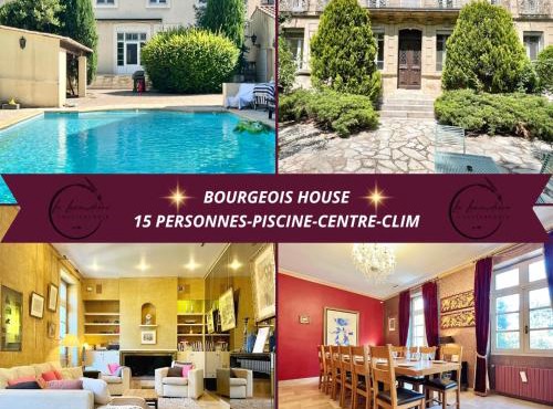 Bourgeois House - 16 personnes, Piscine, 6 chambres, 8 lits, 4 SDB, Centre-ville, CLIM