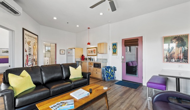 Boutique Hotel Folly Room 2: King Suite with large private balcony in the heart of Folly Beach