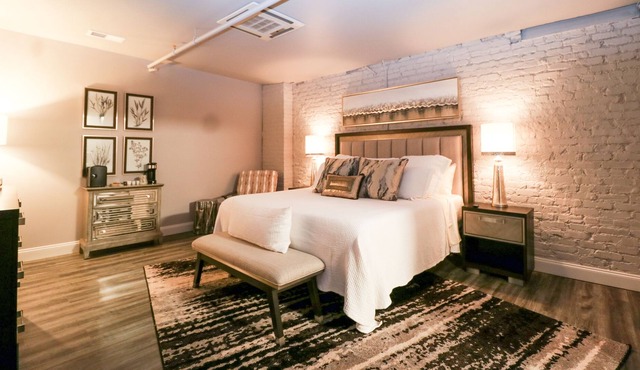 Boutique hotel in historic downtown Seneca. Room #4, King bed.
