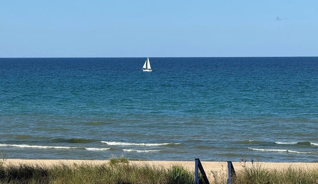 Boutique Lake Michigan Retreat with Private Sandy Frontage