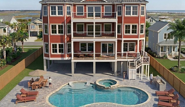 Brand New 10BR Oceanfront. Pool, Spa, Theater Room, Game Area, Firepit, Elevator