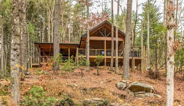 Brand New 2/2 Cabin Cherry Log, Big Hot Tub, Views