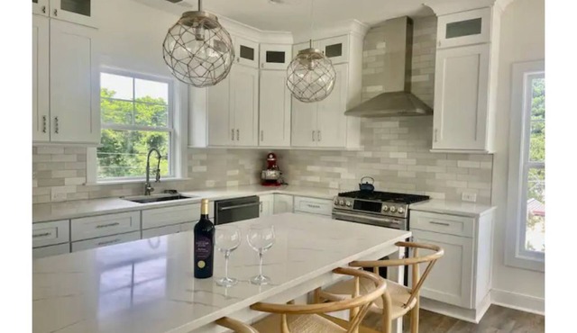 Brand New 3 story river house with rooftop deck.