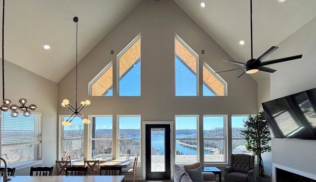 Brand-New Beaver Lake Cabin - Lake Views - Fire Pit - Sleeps Up To 9
