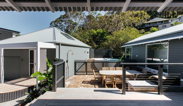 Brand new boutique, bayside cottage w/sauna + plunge pool