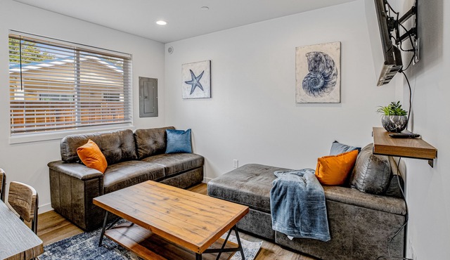 Brand-new cottage - downtown - walk to beach, dog-friendly - central AC & W/D