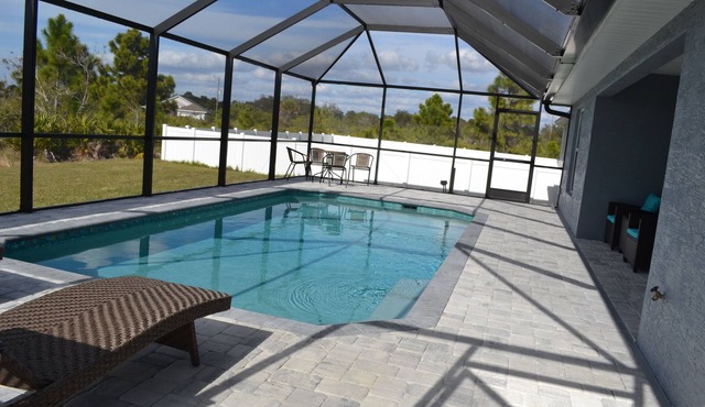 Brand new heated pool home.