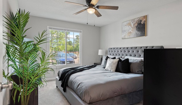 Brand New! Modern 1BD,1BA Hidden Gem w/King Bed, Patio, Fast WiFi & Free Parking