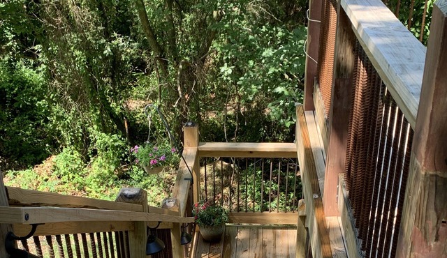 Brand new quiet and secluded, upstairs apartment with full amenities and deck.