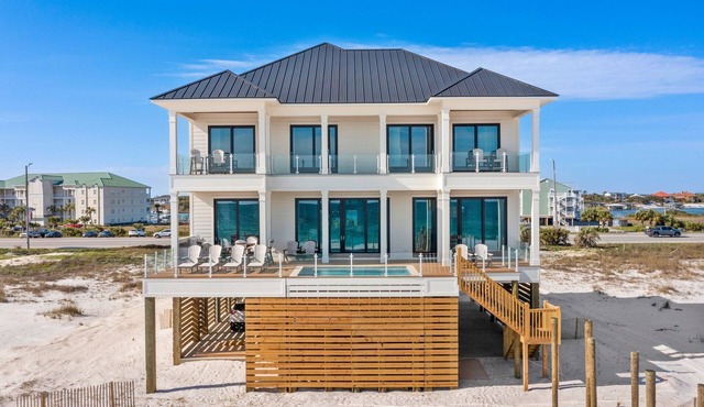Brand New Stunning Gulf Front with Pool! Perdido Tide Beach House! Luxurious!