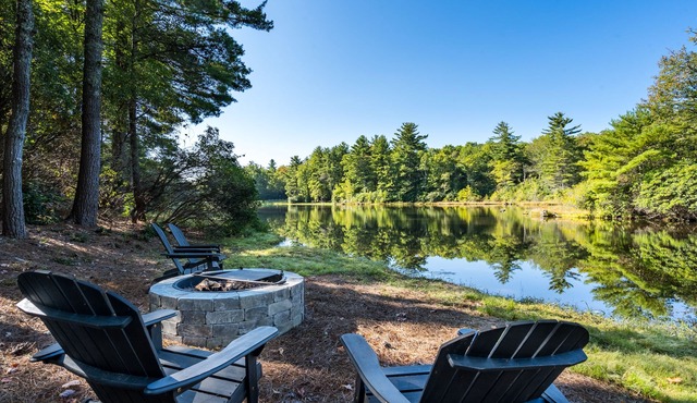 Branding Iron: Serene Pondfront Escape Near Panthertown Valley | Firepit + Fenced Yard