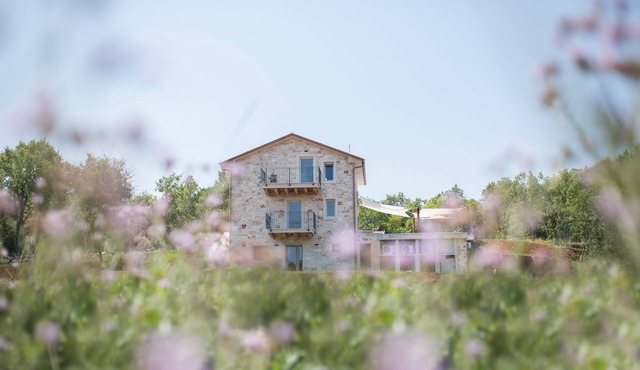 Breath in the true Istrian feel in this romantic, new, stone villa with pool.