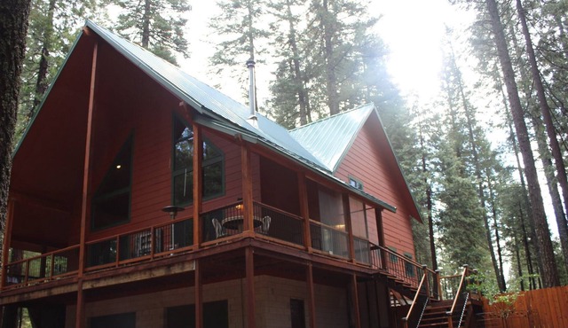 Breathtaking A-Frame Chalet Cabin in the woods of Lake McCumber