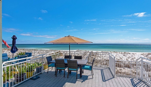 🏖️Breathtaking Beach Front-Elevator-Tub-Gulf Views-4BR White Sands 423
