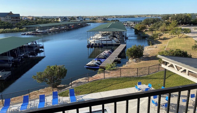 Breathtaking top floor 2BR 2BA condo overlooking Possum Kingdom Lake & marina