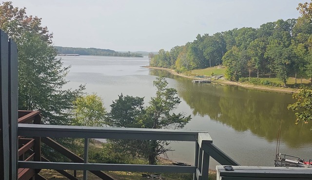 Breathtaking View from our Cabin-like Condo on TN River KY Lake with a boat dock
