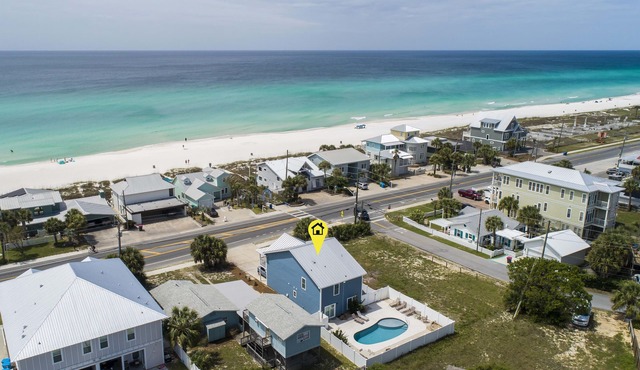 Breezy Blue Cottage | Luxury Beach Home in PCB w/Private Pool | Steps to the Sa