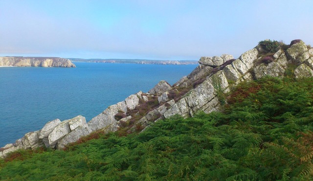 Breton thatched cottage, sea view, in Roscanvel (29) close to Quimper, Brest