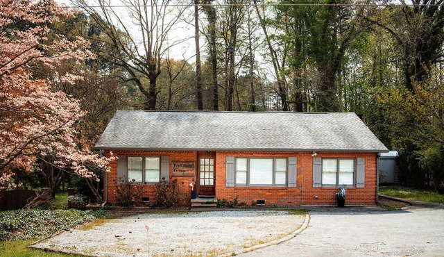 Brick House Cottage at entrance to Toccoa Falls College & Stephens Co. Hospital