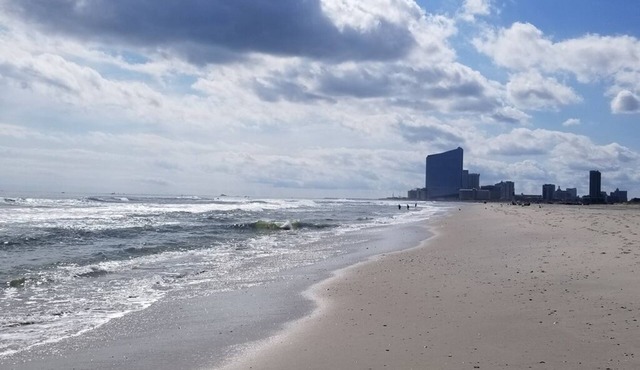 Brigantine Beach during the day and Atlantic City at night, best of both worlds!